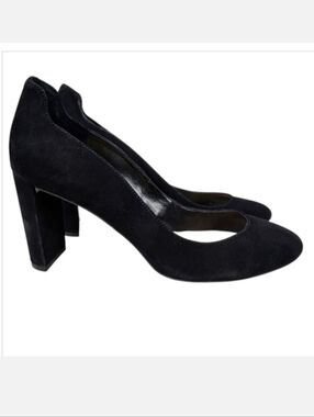 Nine West Journa Closed Toe Suede Classic Pump Heel Black Size 8 1/2